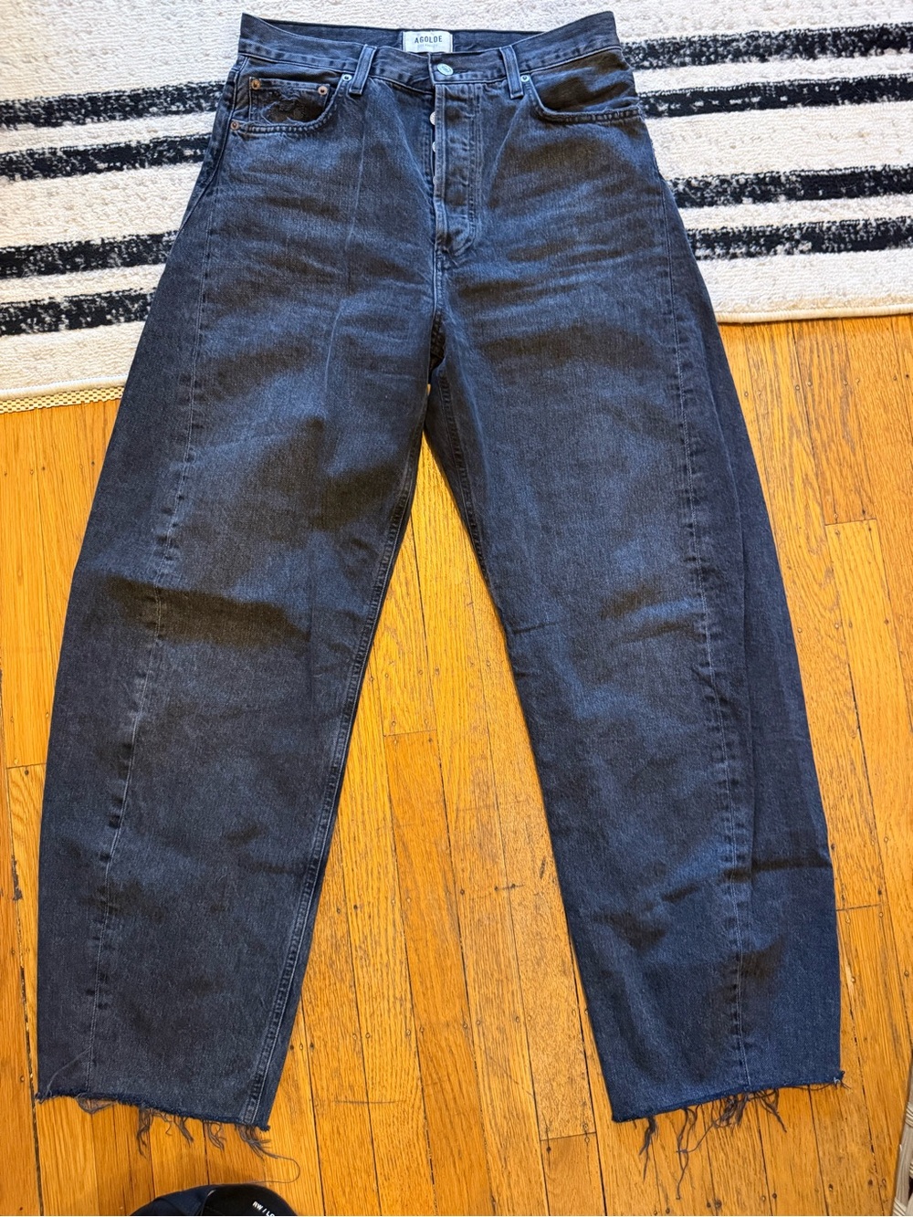 Agolde barrel jeans dark wash ash